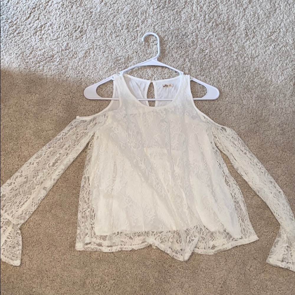 Lace Cold Shoulder Shirt